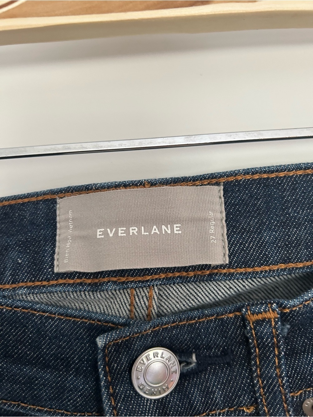 Everlane High Rise Dark Wash Jeans - Picture 2 of 5